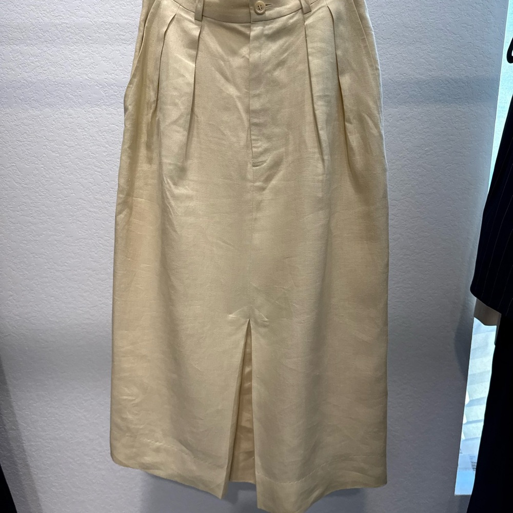 Ralph Lauren butter yellow Midi Pencil Skirt